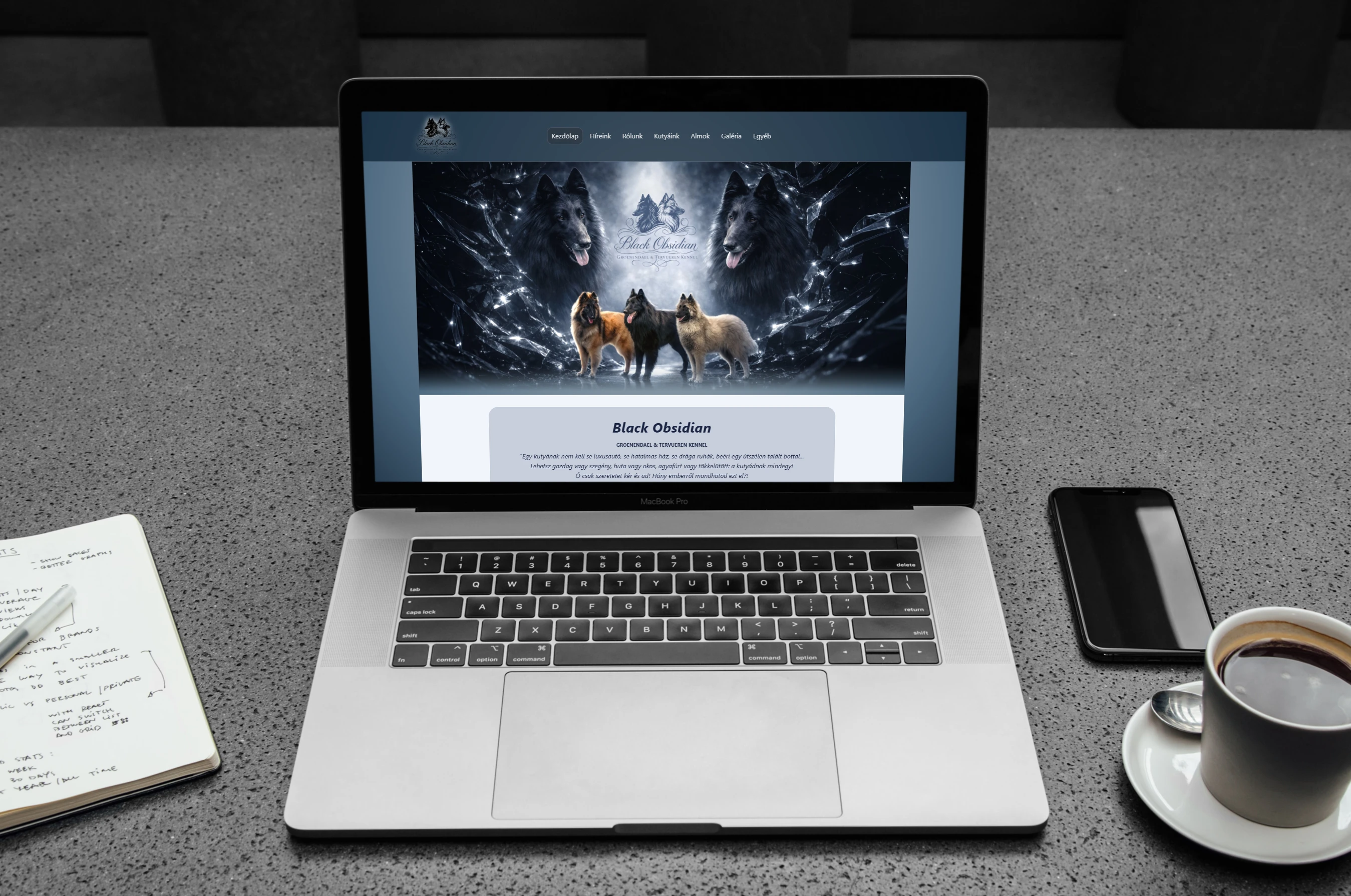 Modern, premium website for breeder